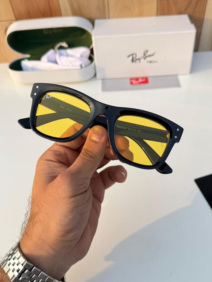 RB 0502 Black Yellow Reverse Sunglass Candy Exclusive