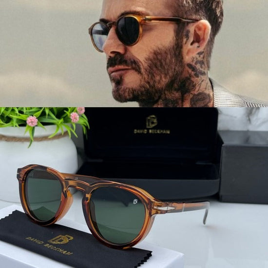 DB BROWN/GREEN ROUND SUNGLASS
