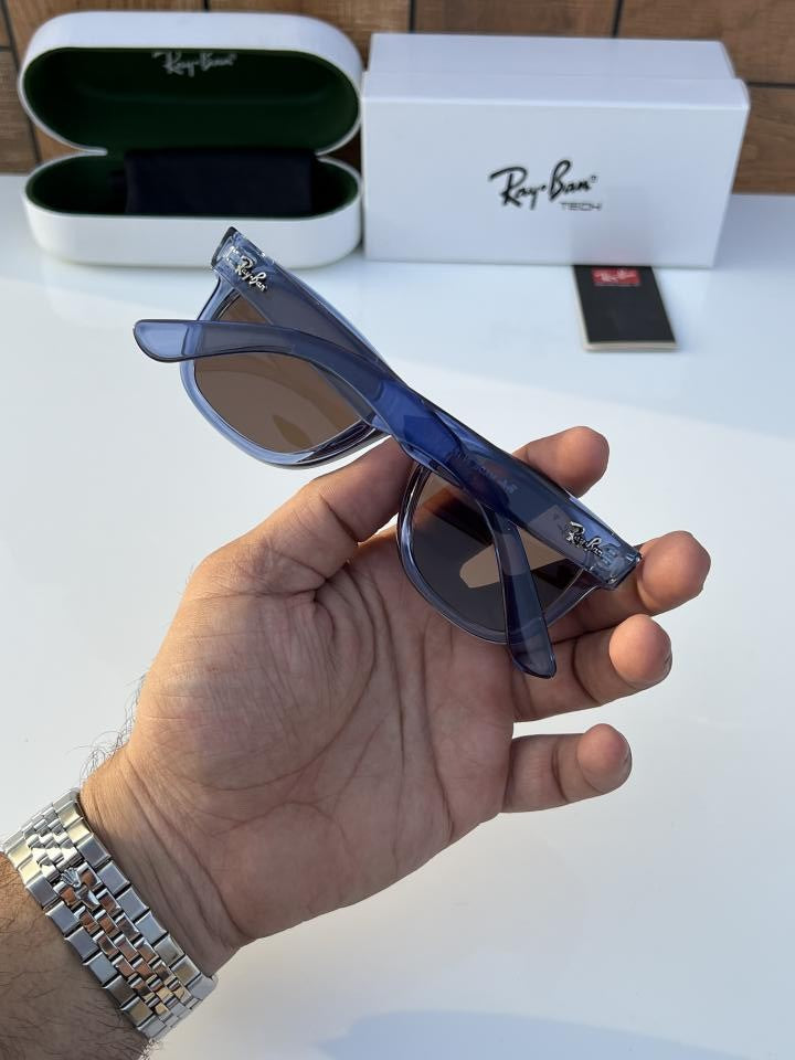 RB 0502 BLUE/BROWN TRANSPARENT SUNGLASS