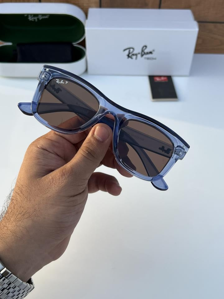 RB 0502 BLUE/BROWN TRANSPARENT SUNGLASS
