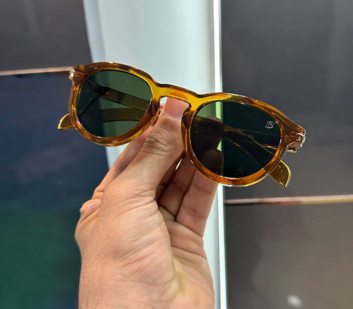 DB BROWN/GREEN ROUND SUNGLASS
