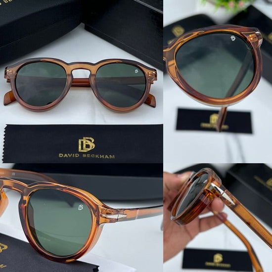 DB BROWN/GREEN ROUND SUNGLASS