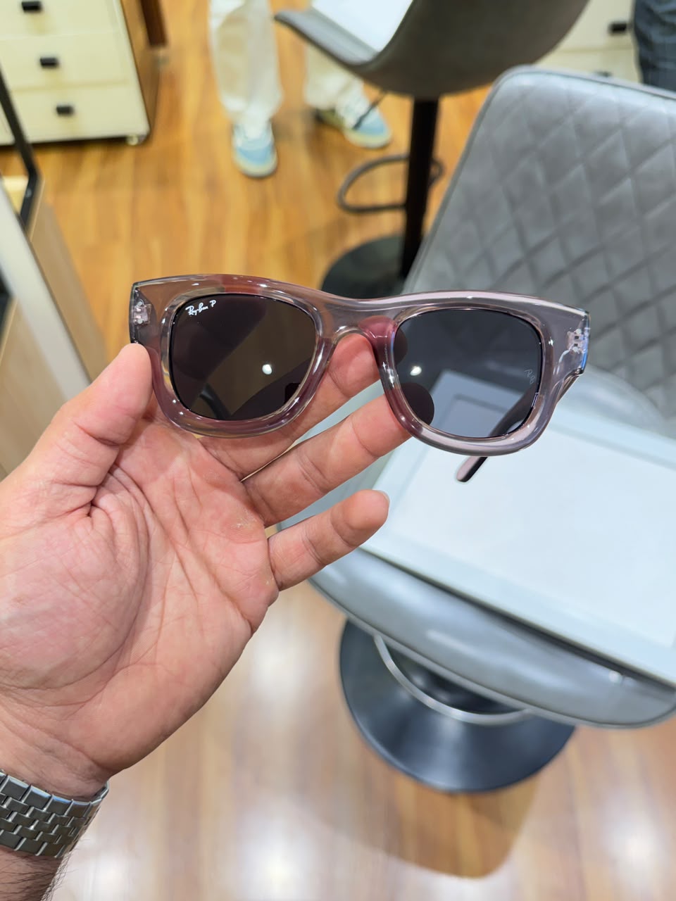 RB 0840 Grey Mega Wayfarer