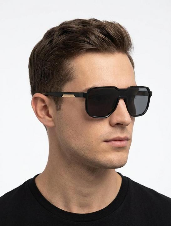 EA 219 Gold Black Sunglass